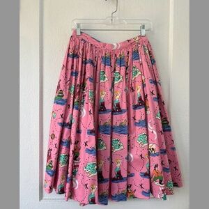 Size S Pinup Couture Skirt in Neverland Print